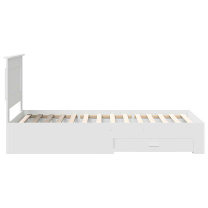 Bed Frame with Drawer with Headboard Manual Engineered Wood