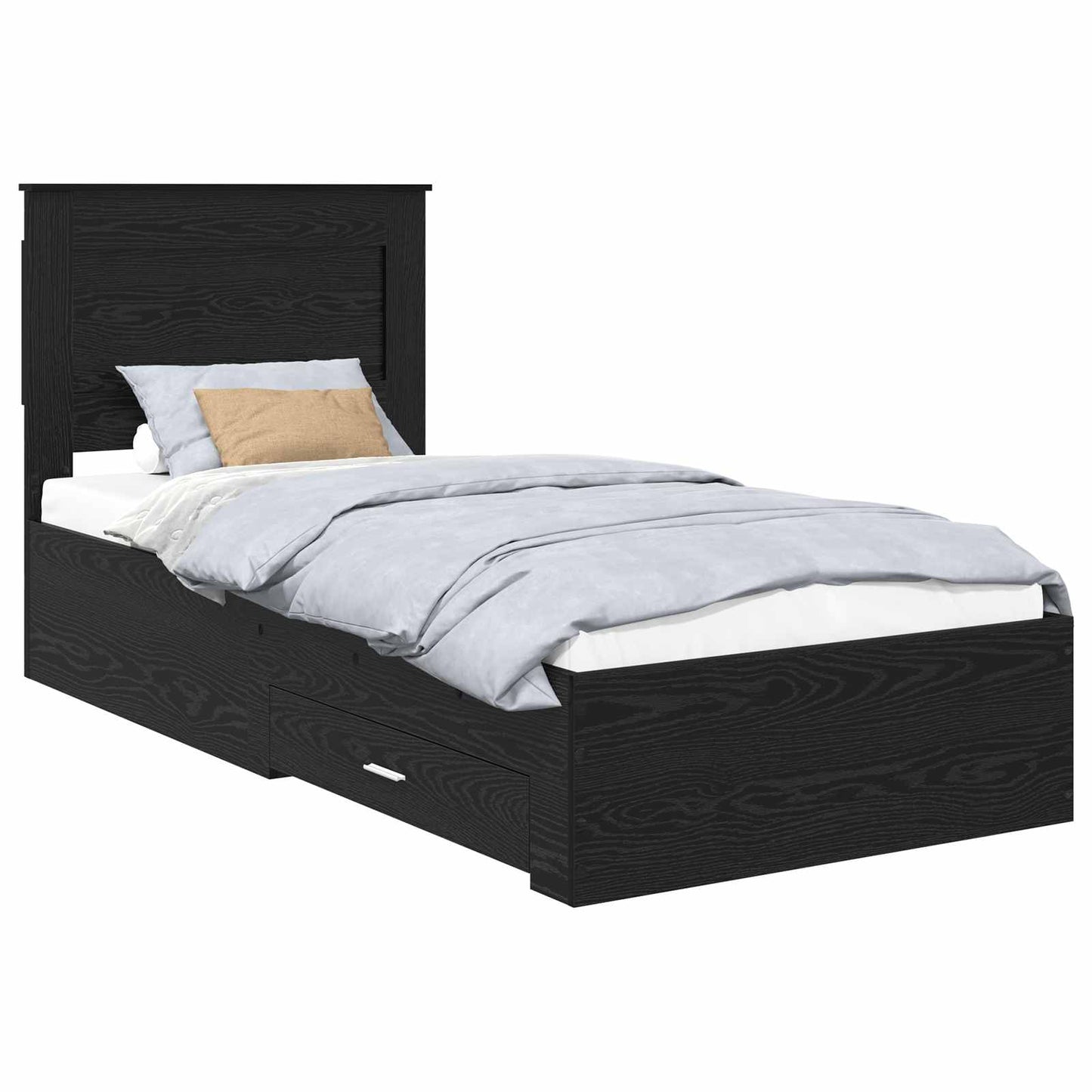 Bed Frame with Drawer with Headboard Manual Engineered Wood