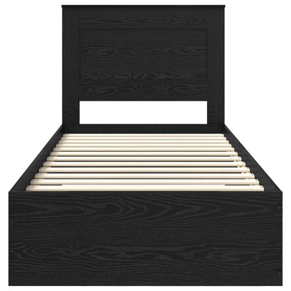 Bed Frame with Drawer with Headboard Manual Engineered Wood