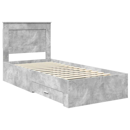 Bed Frame with Drawer with Headboard Manual Engineered Wood