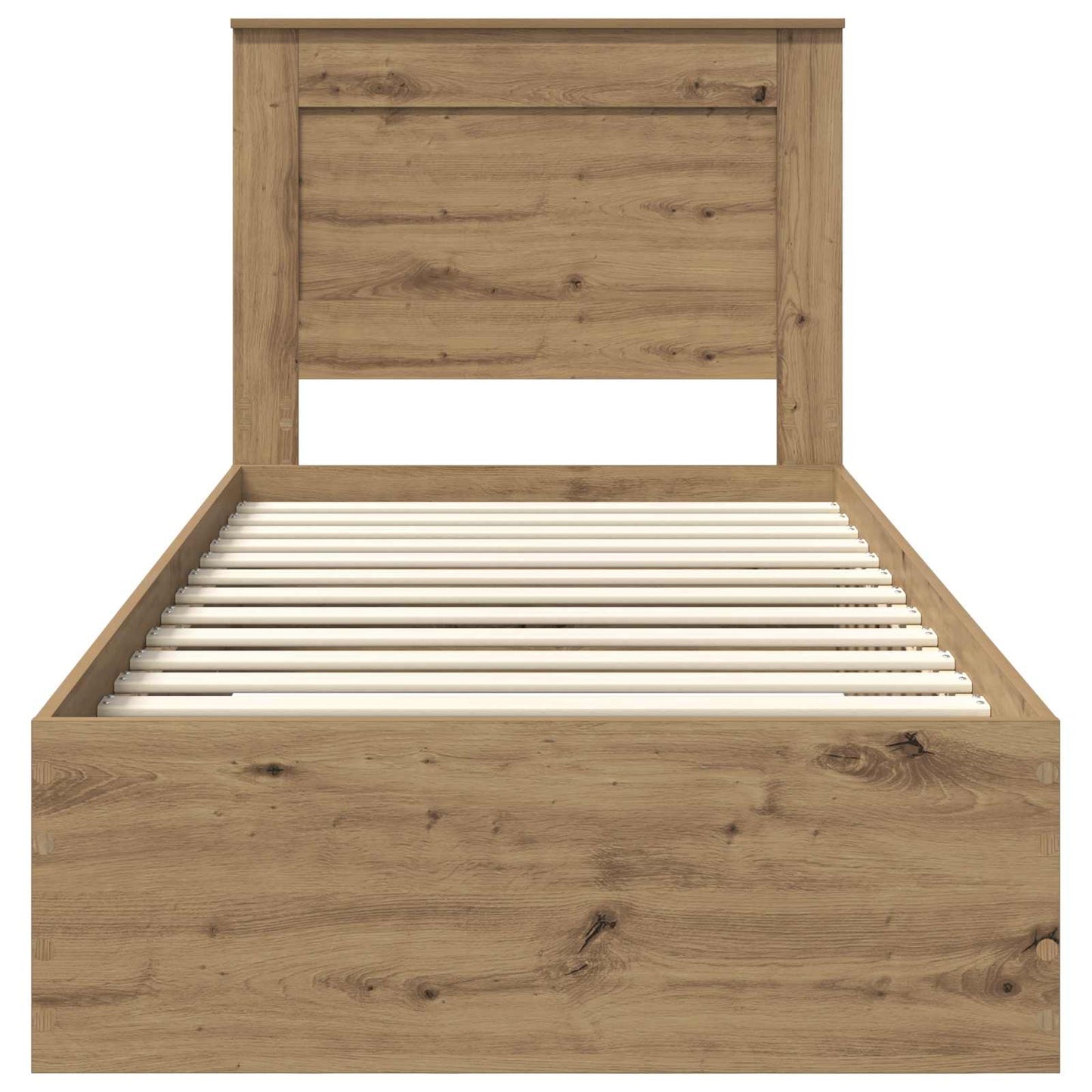 Bed Frame with Drawer with Headboard Manual Engineered Wood