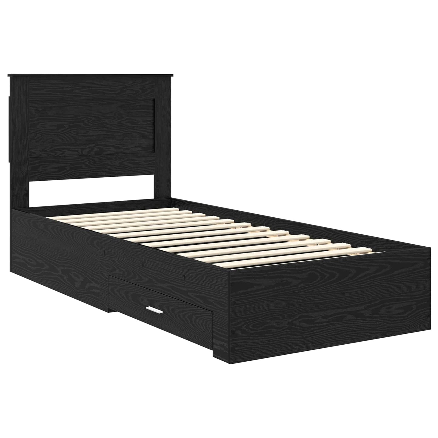 Bed Frame with Drawer with Headboard Manual Engineered Wood