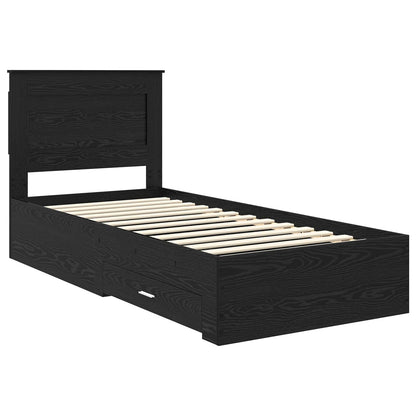 Bed Frame with Drawer with Headboard Manual Engineered Wood