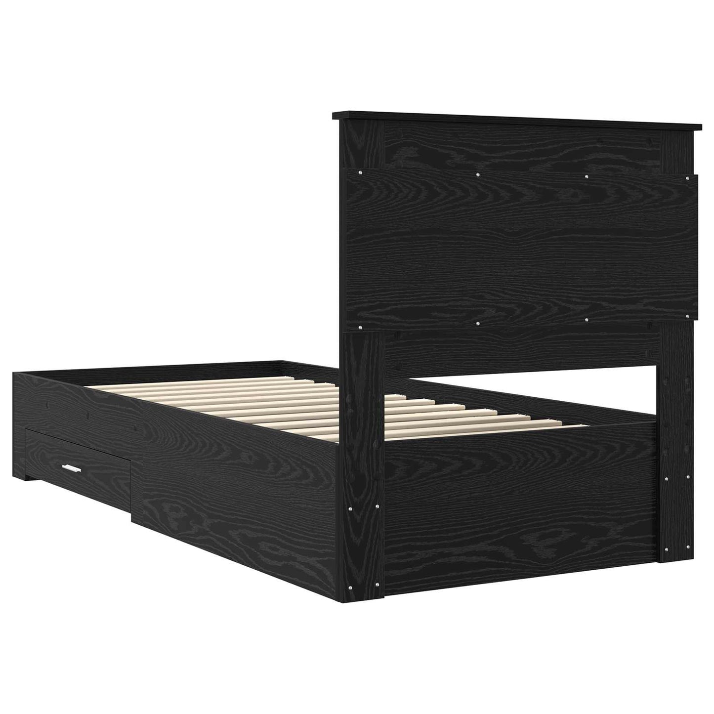 Bed Frame with Drawer with Headboard Manual Engineered Wood