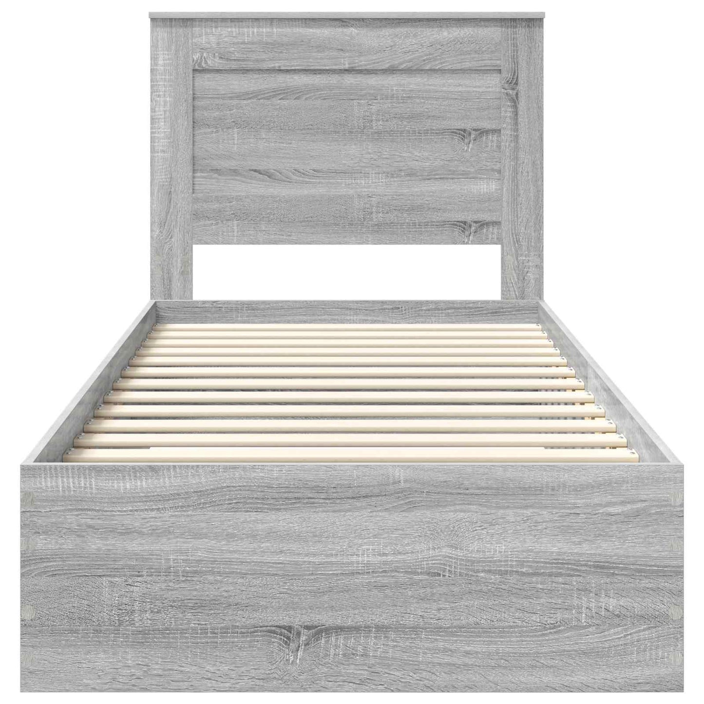 Bed Frame with Drawer with Headboard Manual Engineered Wood