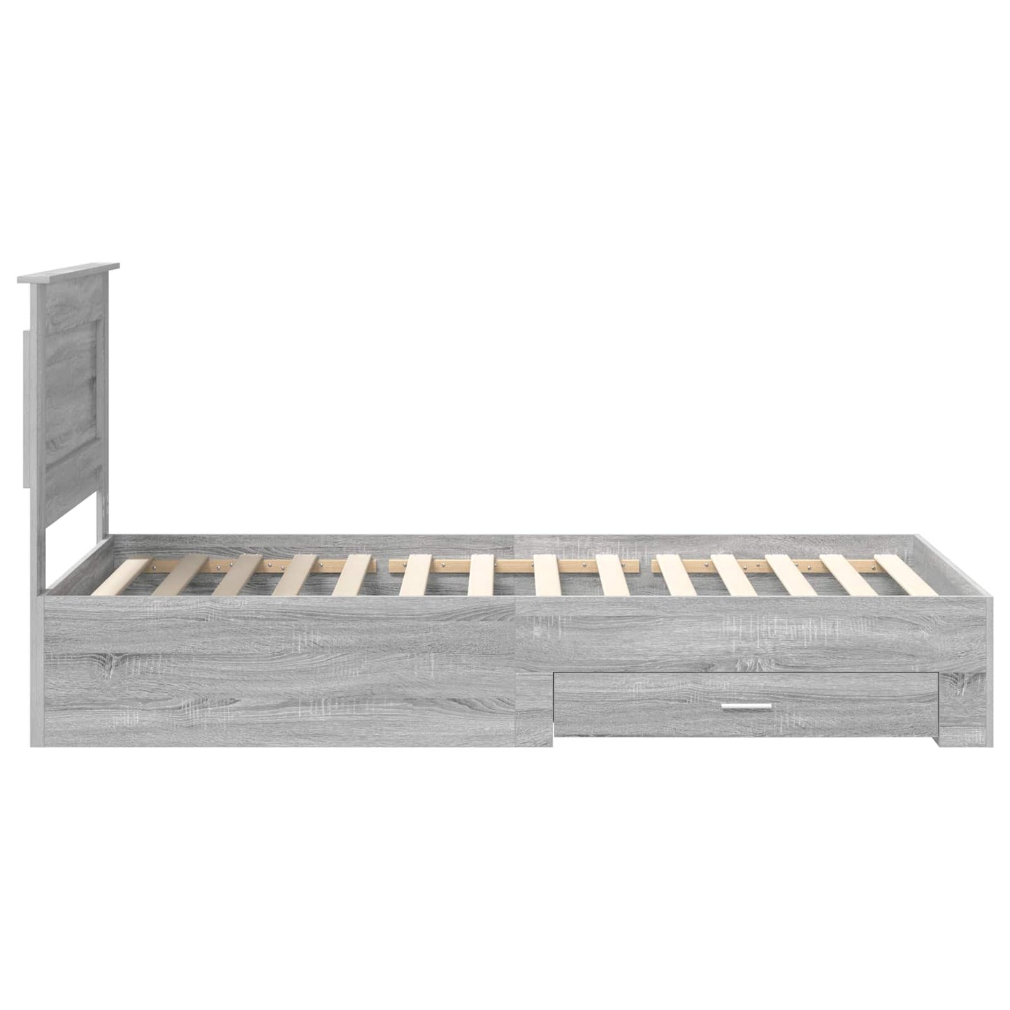 Bed Frame with Drawer with Headboard Manual Engineered Wood