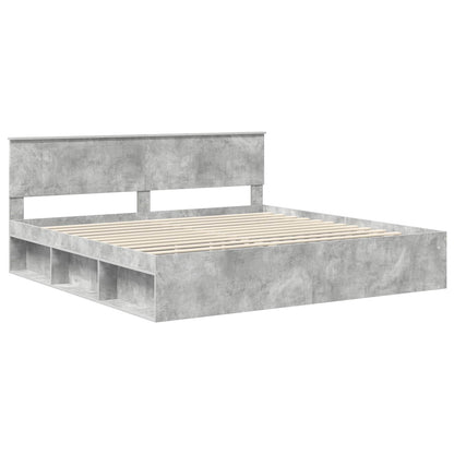 Bed Frame with Headboard Concerte 200 x 200 cm Solid Pine Wood