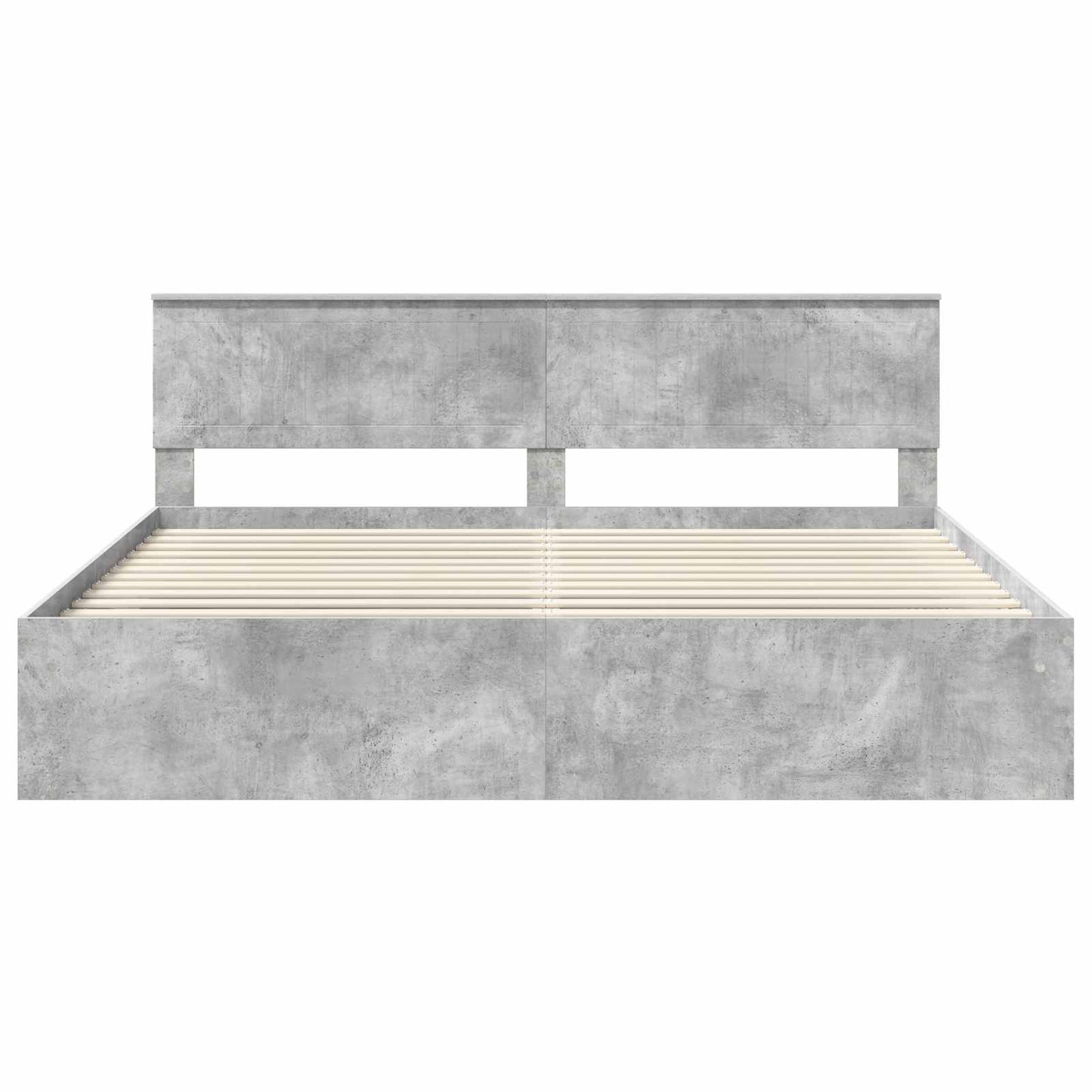 Bed Frame with Headboard Concerte 200 x 200 cm Solid Pine Wood