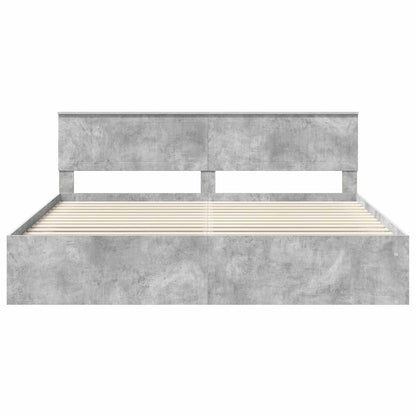 Bed Frame with Headboard Concerte 200 x 200 cm Solid Pine Wood
