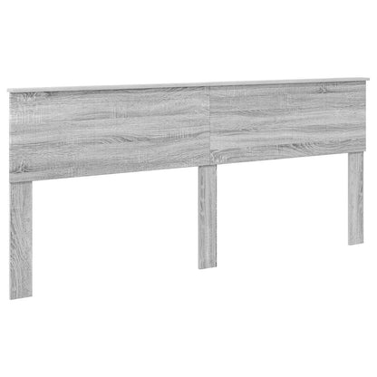 Bed Frame Grey Sonoma 200 x 200 cm Solid Pine Wood