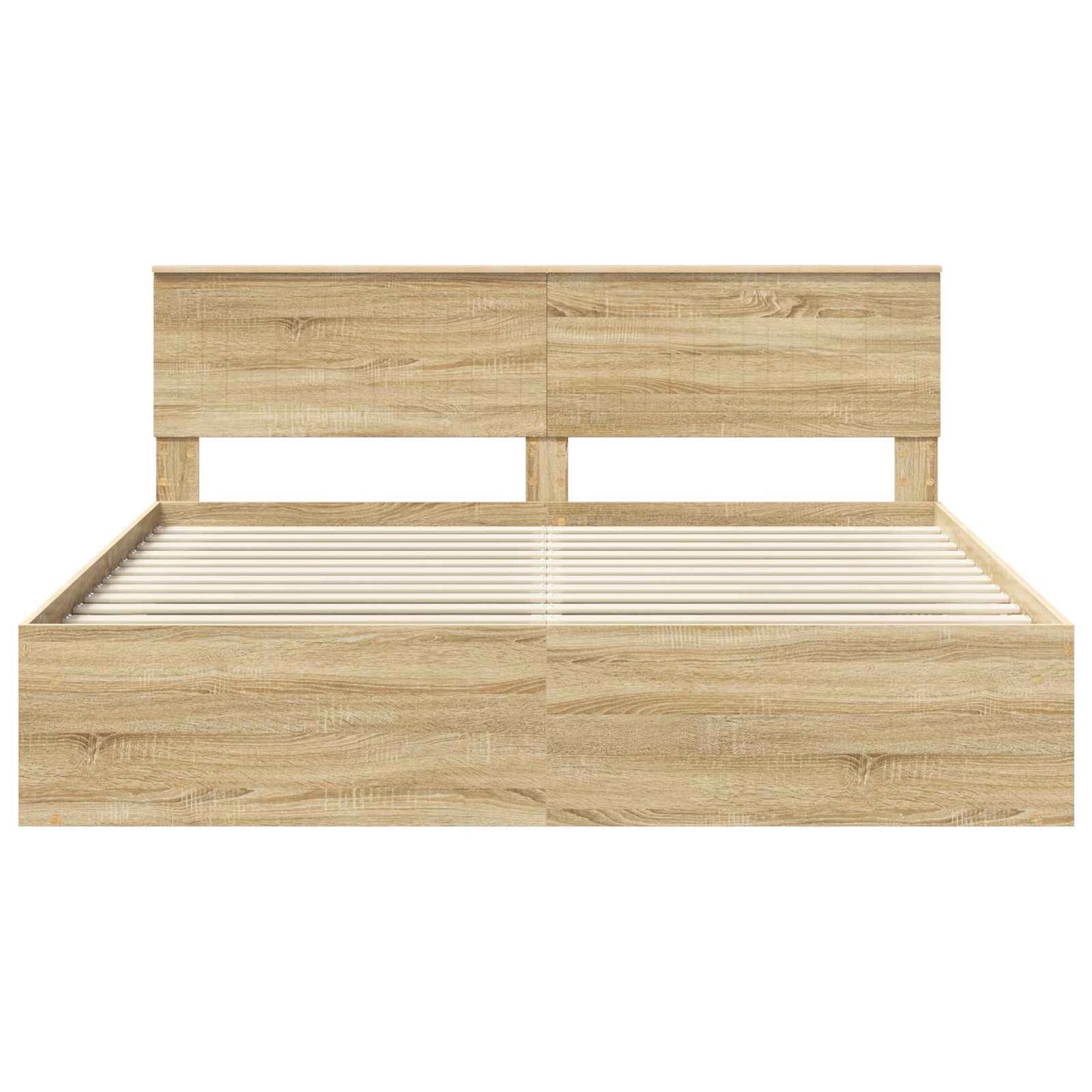 Bed Frame with Headboard Sonoma 180 x 200 cm Solid Pine Wood