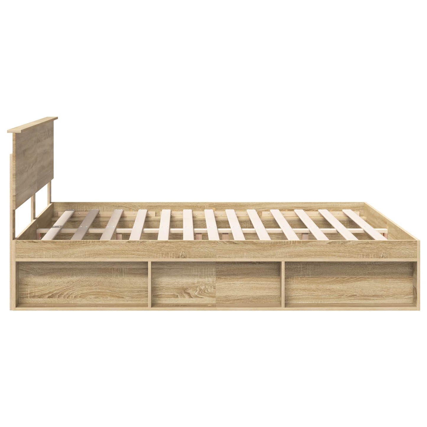 Bed Frame with Headboard Sonoma 180 x 200 cm Solid Pine Wood
