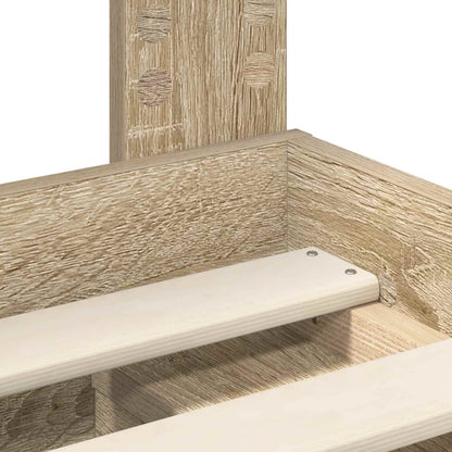 Bed Frame with Headboard Sonoma 160 x 200 cm Solid Pine Wood