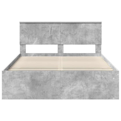Bed Frame with Headboard Concerte 140 x 200 cm Solid Pine Wood