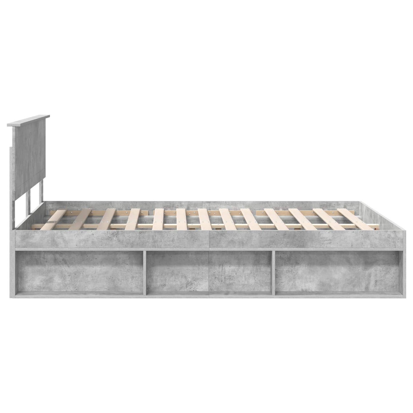 Bed Frame Concerte Grey 135 x 190 cm Solid Pine Wood