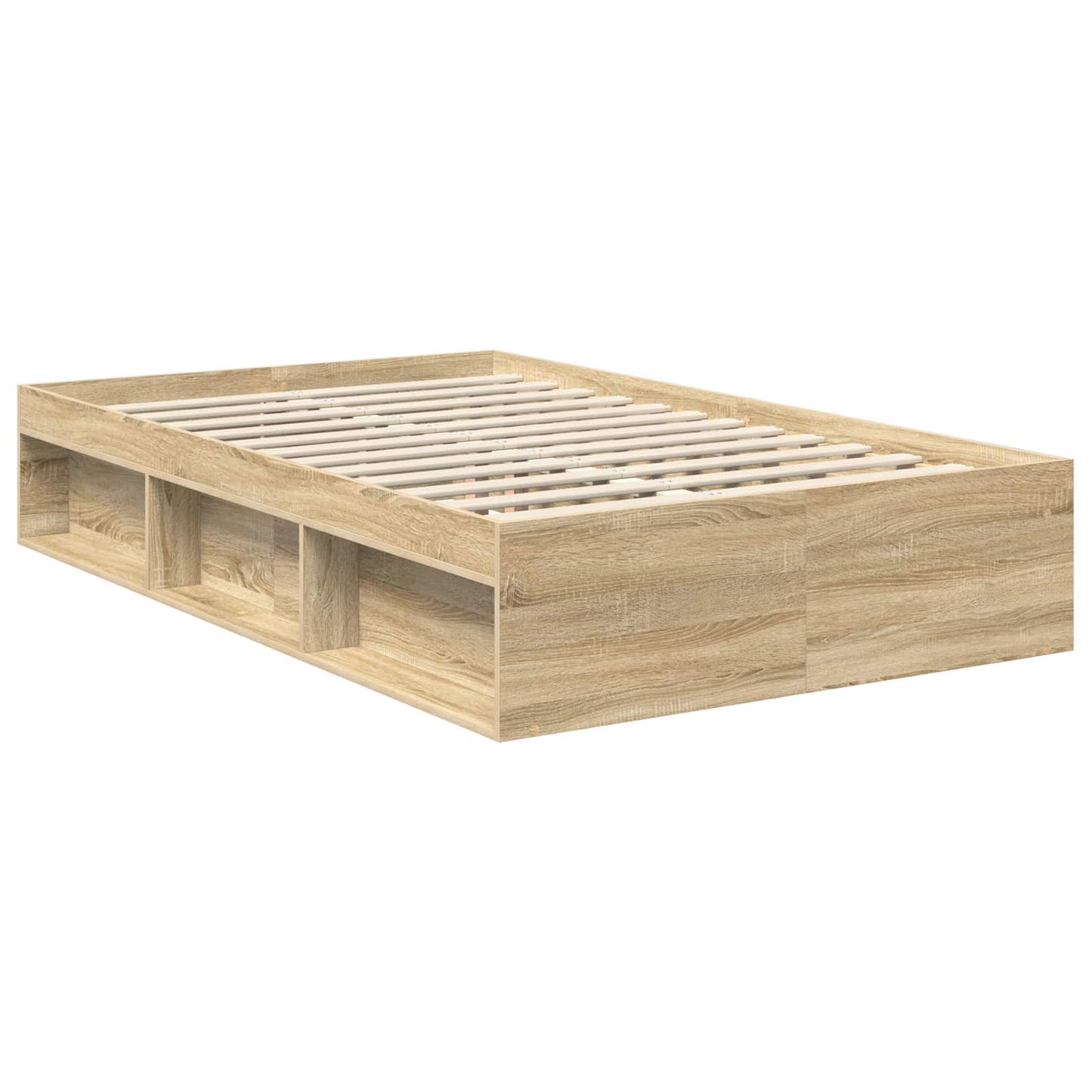 Bed Frame with Headboard Sonoma 120 x 200 cm Solid Pine Wood