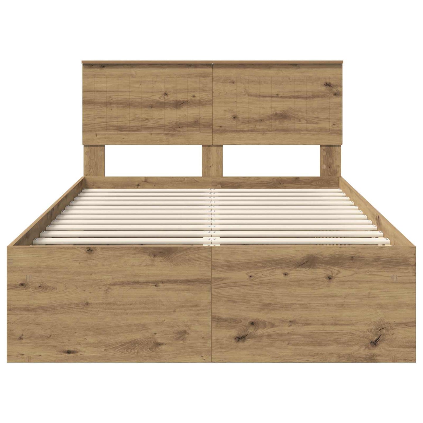 Bed Frame Artisian Oak 120 x 190 cm Solid Pine Wood