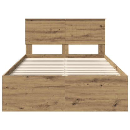 Bed Frame Artisian Oak 120 x 190 cm Solid Pine Wood