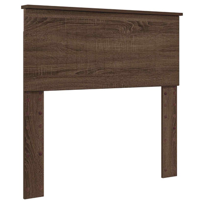 Bed Frame with Headboard Brown Oak 90 x 200 cm Solid Pine Wood