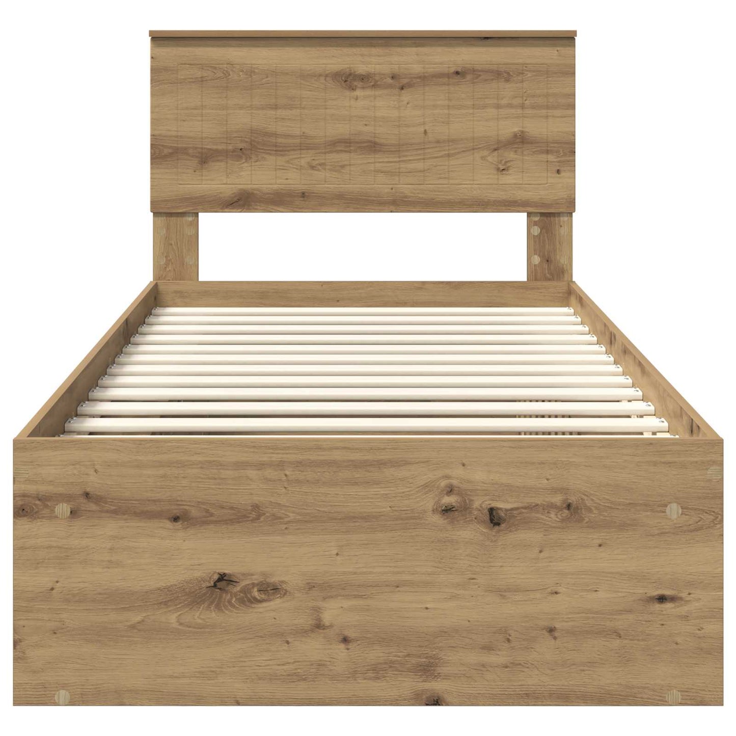 Bed Frame Artisian Oak 90 x 200 cm Solid Pine Wood