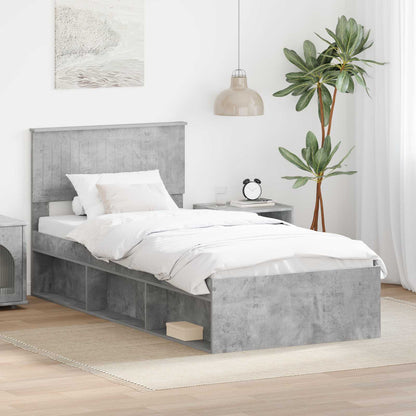 Bed Frame Concerte Grey 90 x 190 cm Solid Pine Wood