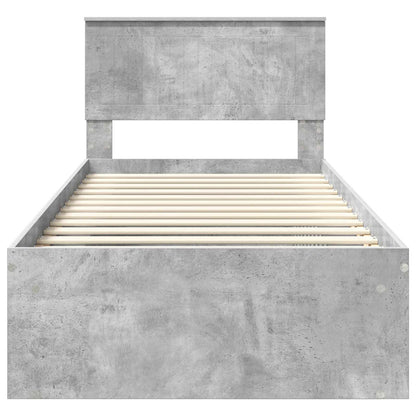 Bed Frame Concerte Grey 90 x 190 cm Solid Pine Wood
