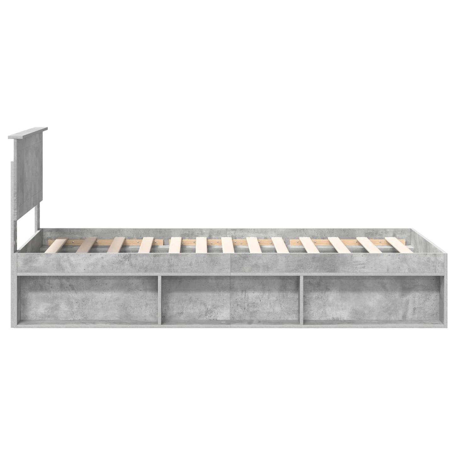 Bed Frame Concerte Grey 90 x 190 cm Solid Pine Wood