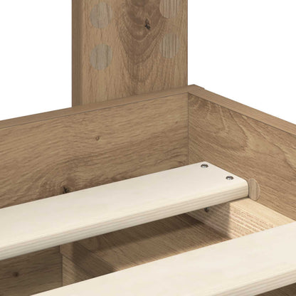 Bed Frame Artisian Oak 90 x 190 cm Solid Pine Wood
