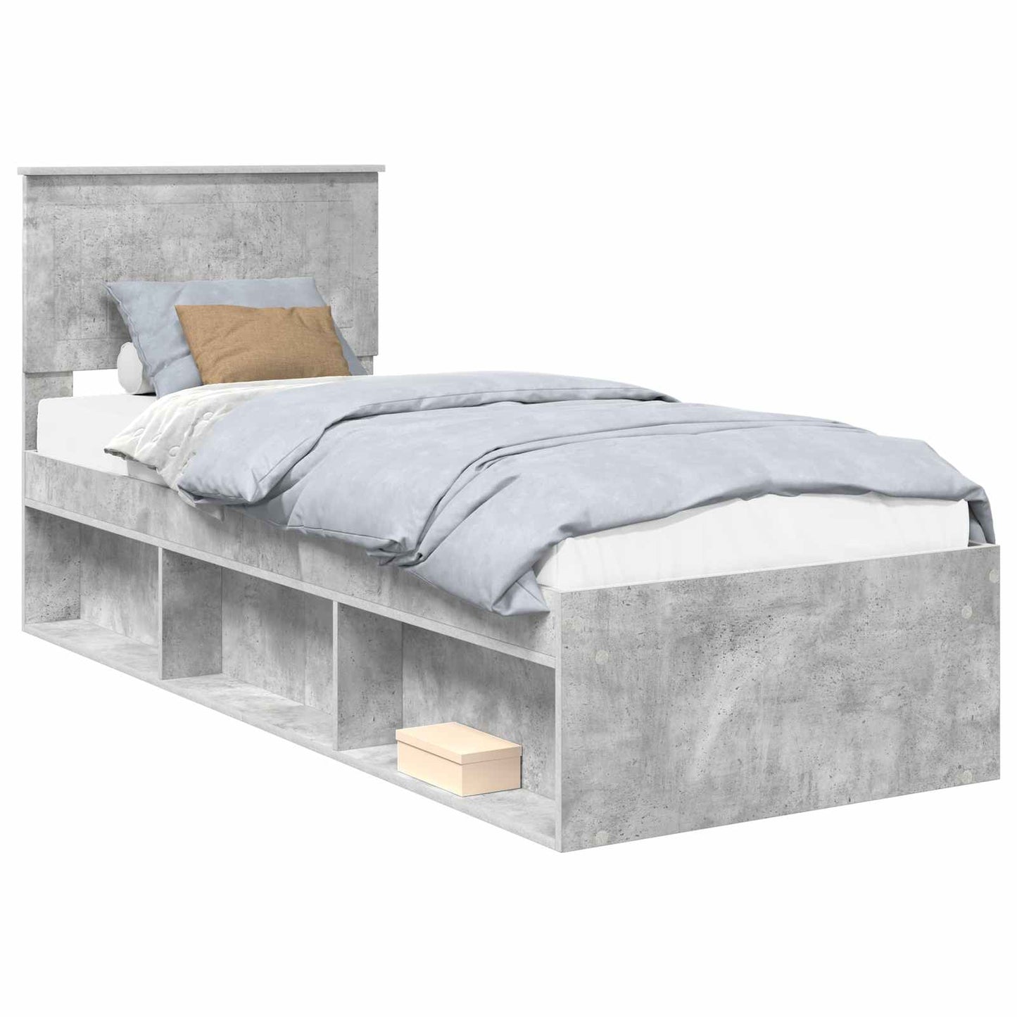 Bed Frame Concerte Grey 75 x 190 cm Solid Pine Wood