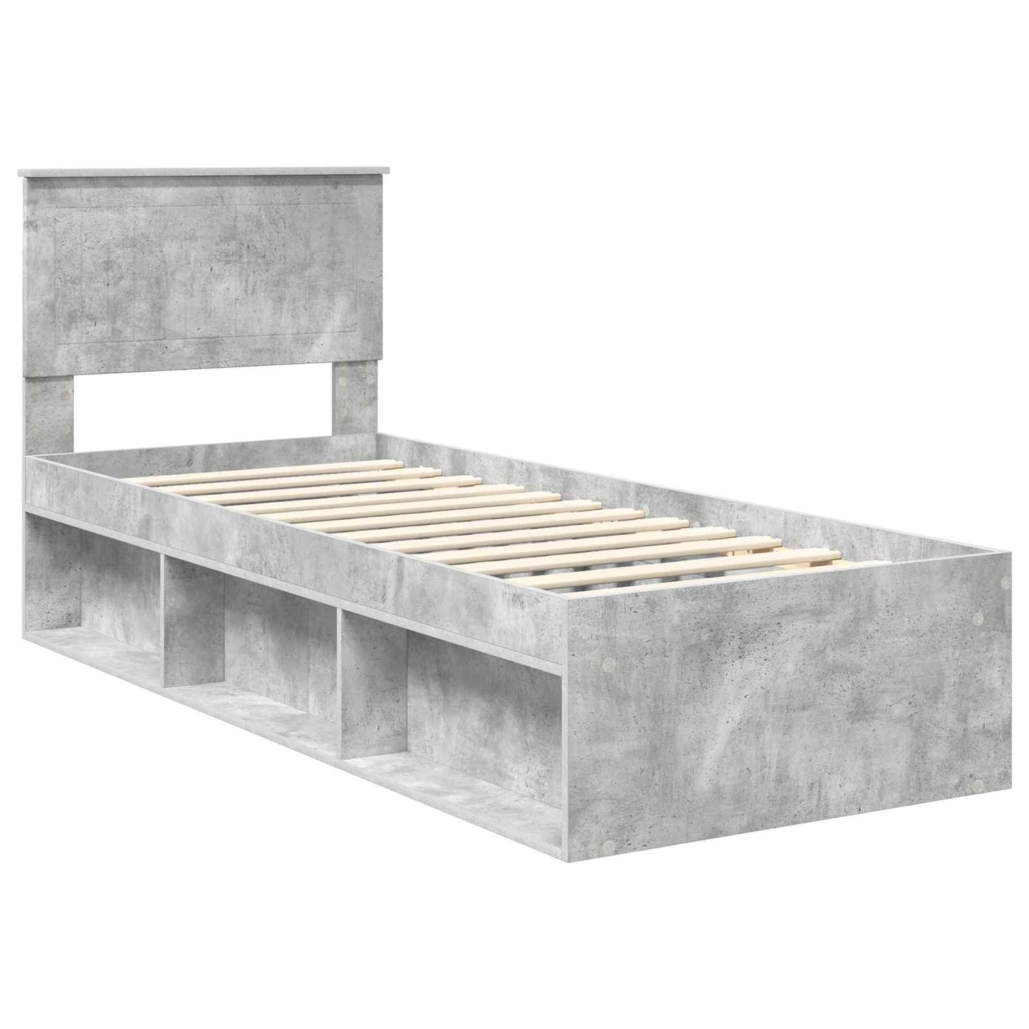 Bed Frame Concerte Grey 75 x 190 cm Solid Pine Wood