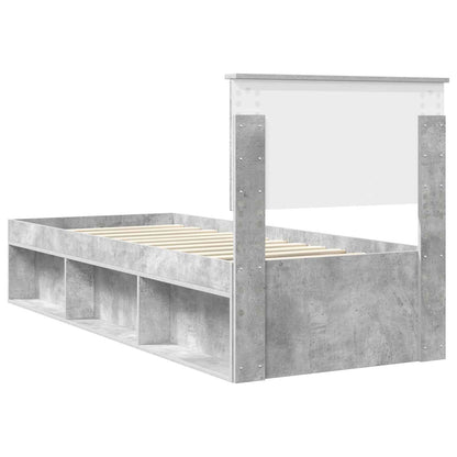 Bed Frame Concerte Grey 75 x 190 cm Solid Pine Wood