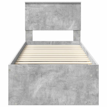 Bed Frame Concerte Grey 75 x 190 cm Solid Pine Wood