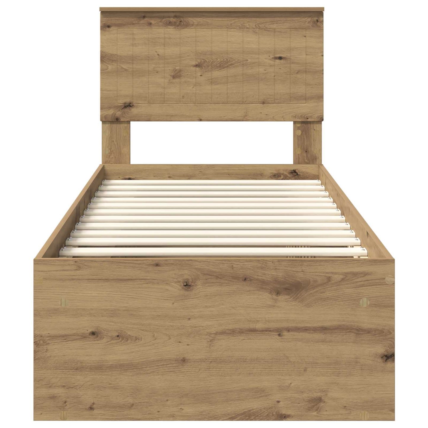 Bed Frame Artisian Oak 75 x 190 cm Solid Pine Wood