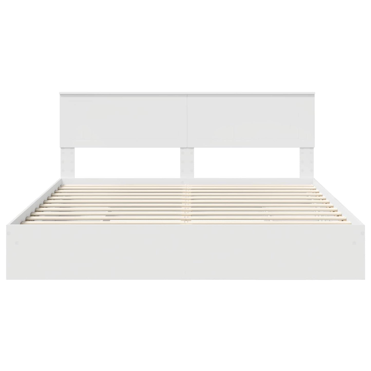 Storage Bed with Headboard White 180 x 200 cm Engineered Wood