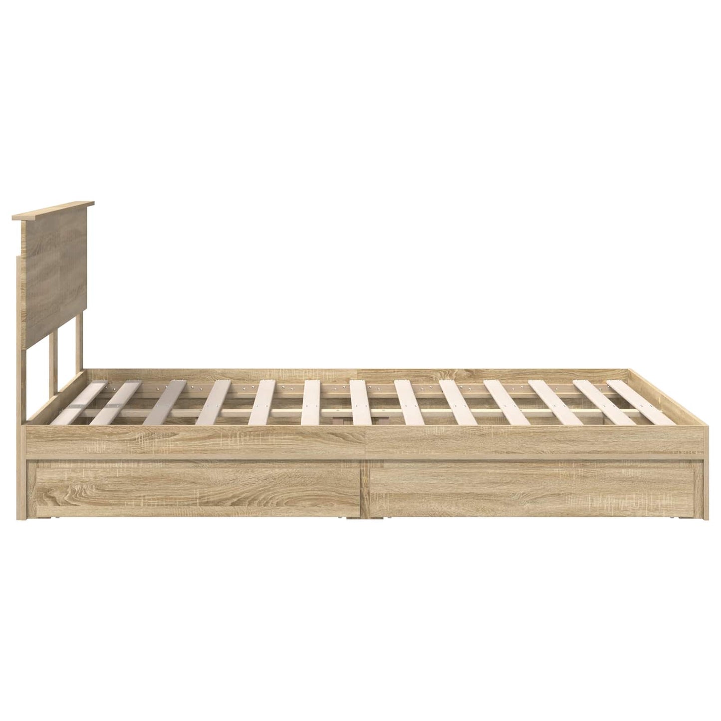 Storage Bed with Drawer Sonoma Oak 140 x 200 cm Engineered Wood