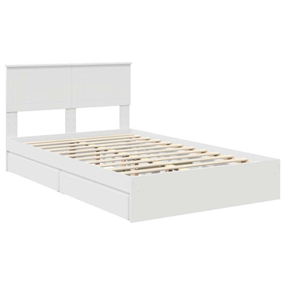 Storage Bed with Headboard White 120 x 200 cm Engineered Wood