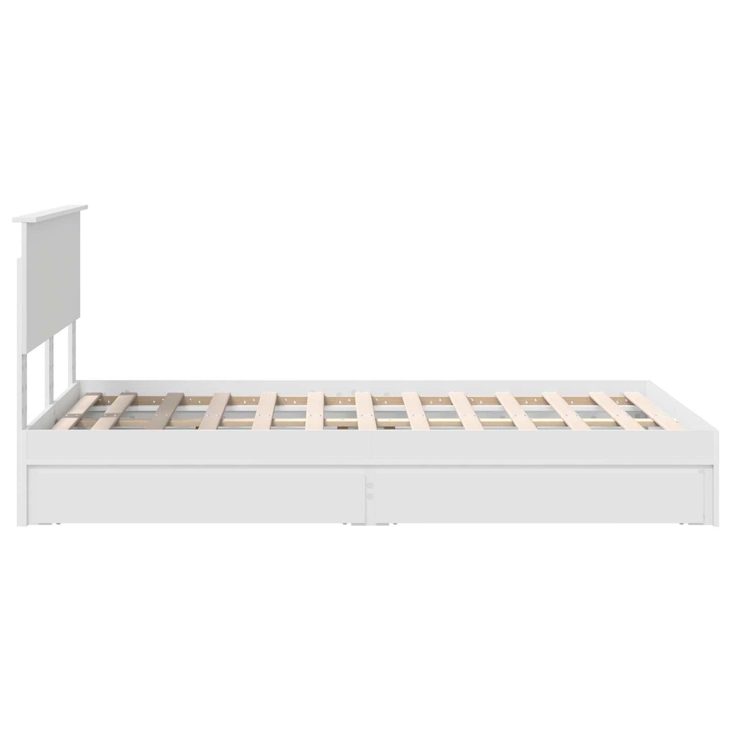 Storage Bed with Headboard White 120 x 200 cm Engineered Wood
