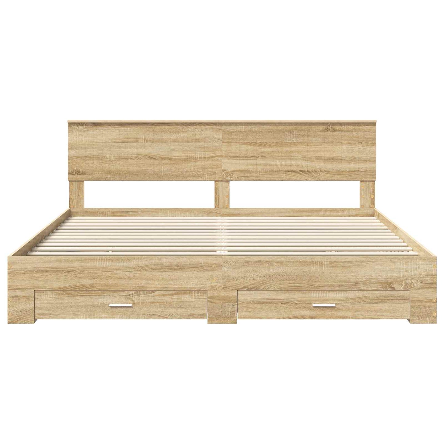 Bed Frame with Drawer Sonoma Oak 200 x 200 cm Engineered Wood
