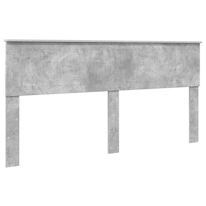 Bed Frame Concrete Grey 180 x 200 cm Engineered Wood