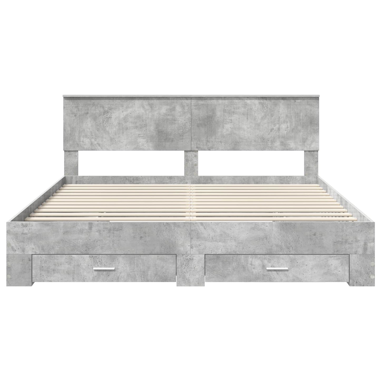 Bed Frame Concrete Grey 180 x 200 cm Engineered Wood