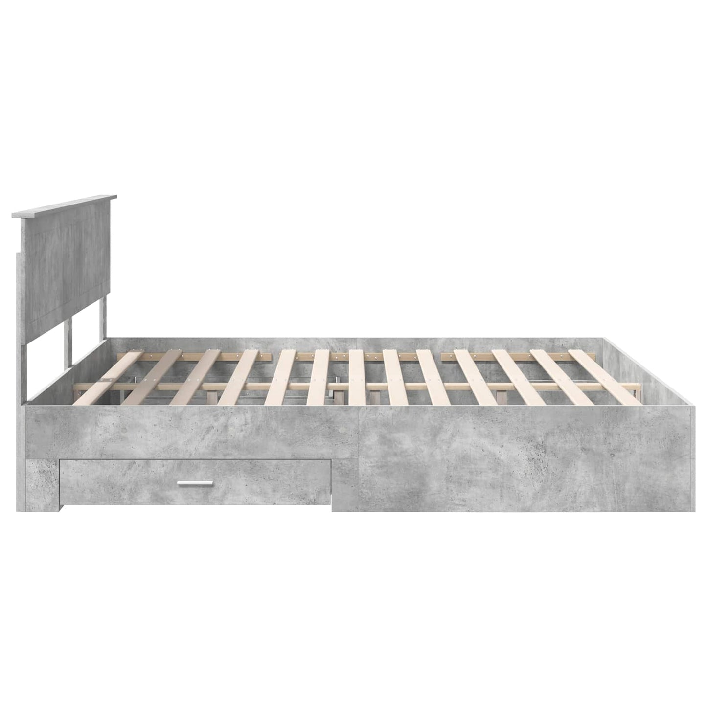 Bed Frame Concrete Grey 180 x 200 cm Engineered Wood