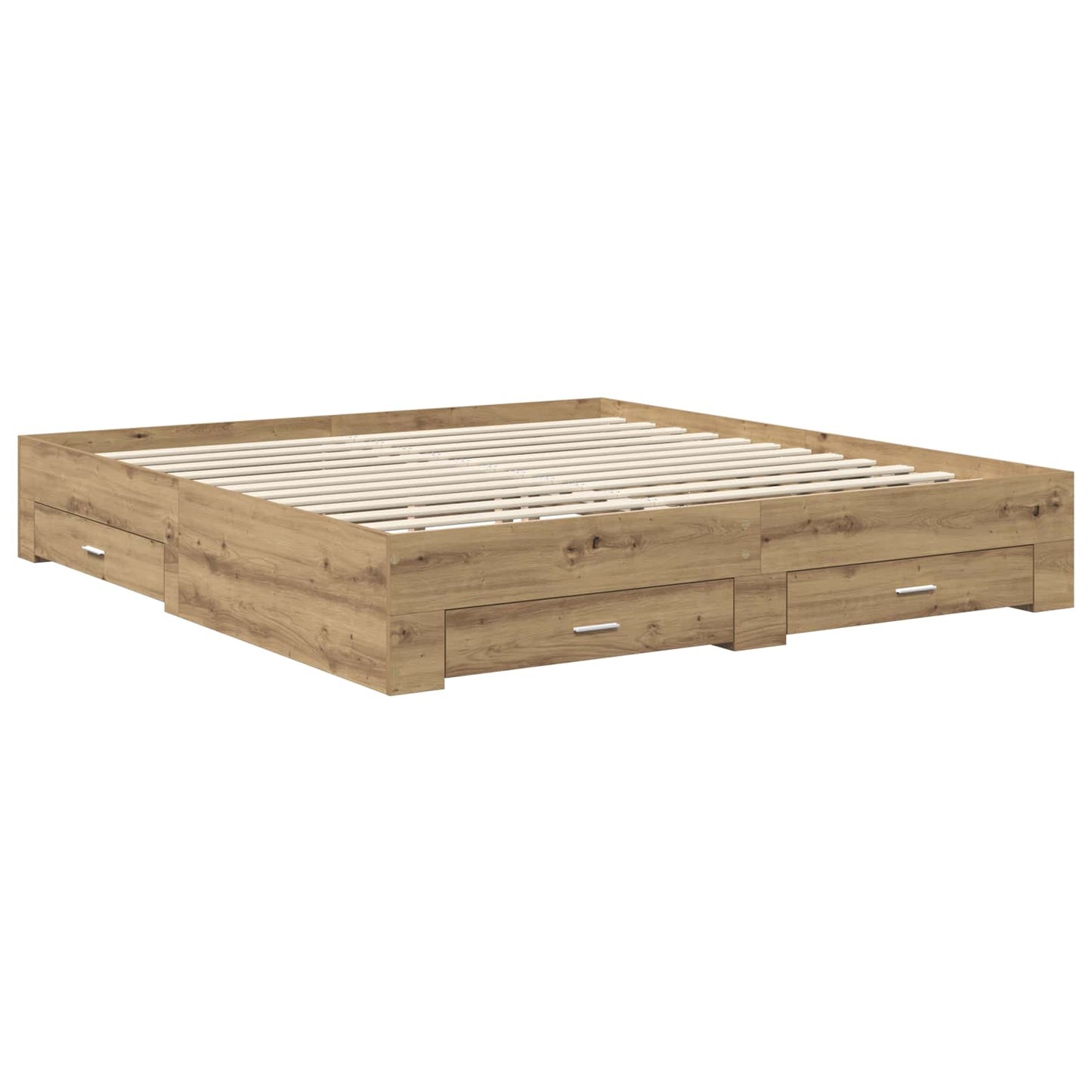 Bed Frame with Drawer Artisan Oak 180 x 200 cm Engineered Wood