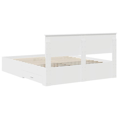 Bed Frame with Headboard White 160 x 200 cm Engineered Wood