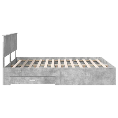 Bed Frame Concrete Grey 160 x 200 cm Engineered Wood