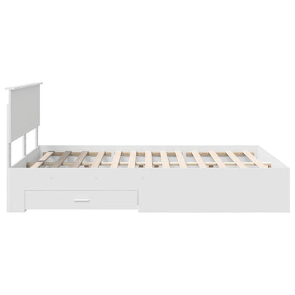 Bed Frame with Headboard White 140 x 190 cm Engineered Wood