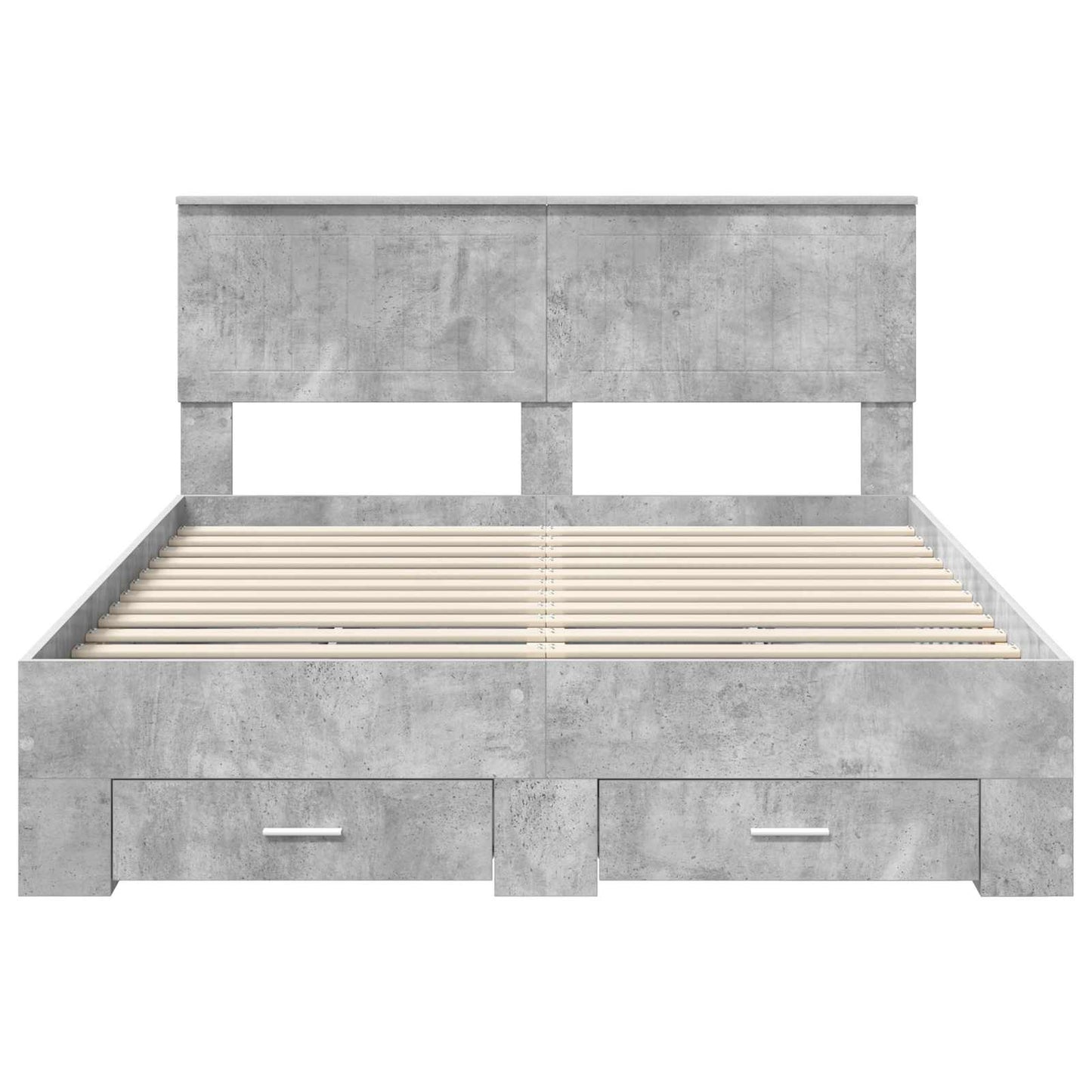 Bed Frame with Drawer with Headboard Manual Engineered Wood