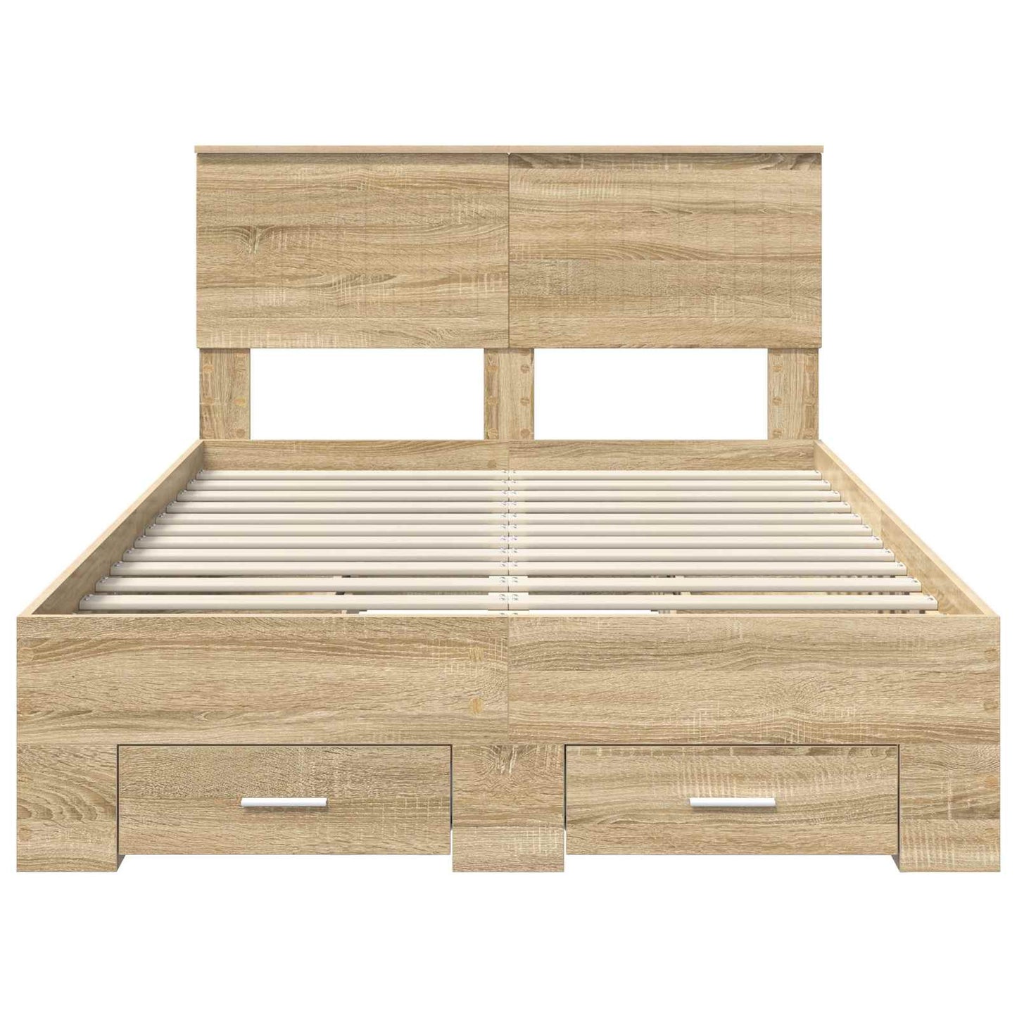 Bed Frame with Drawer Sonoma Oak 120 x 200 cm Engineered Wood