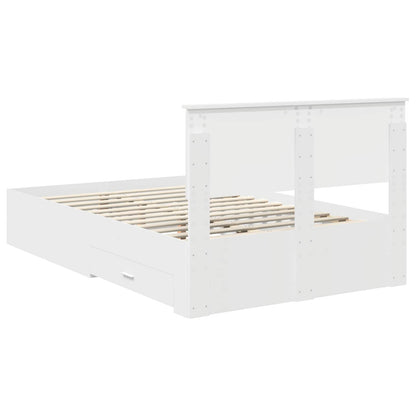 Bed Frame with Headboard White 120 x 190 cm Engineered Wood