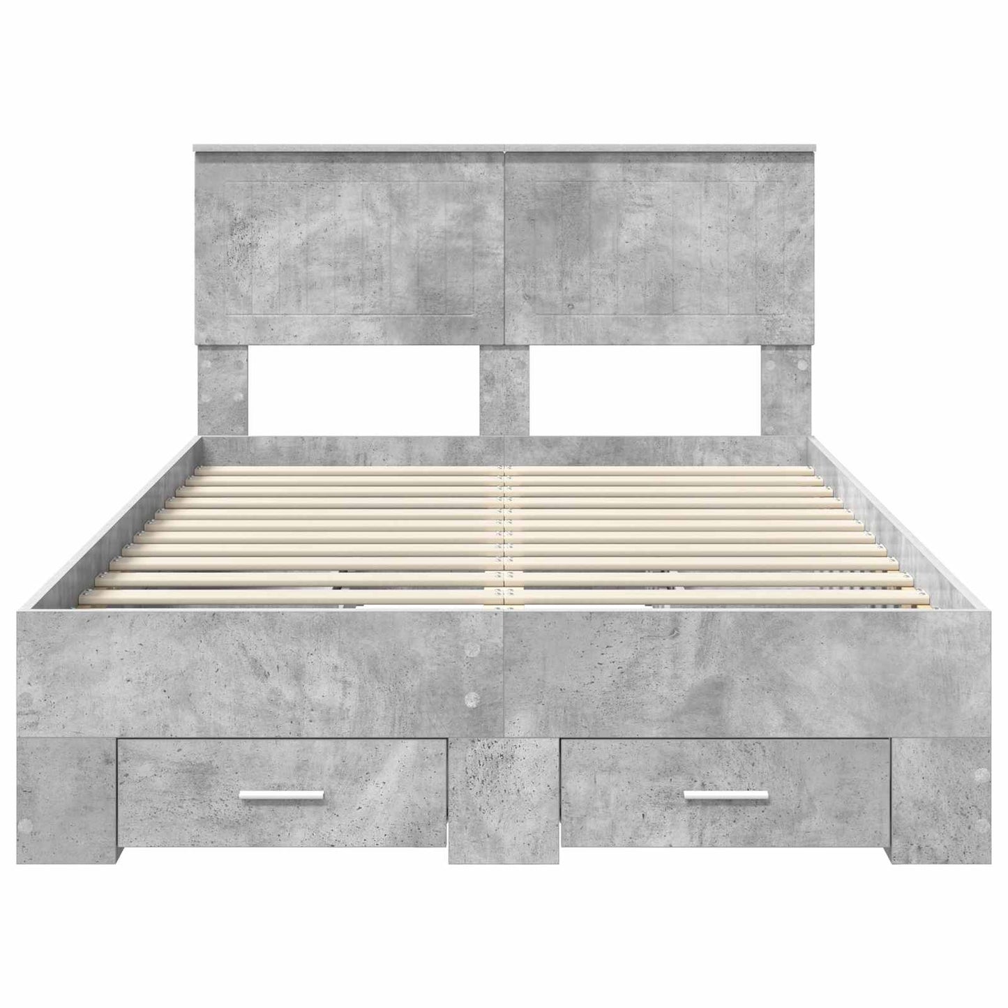 Bed Frame Concrete Grey 120 x 190 cm Engineered Wood