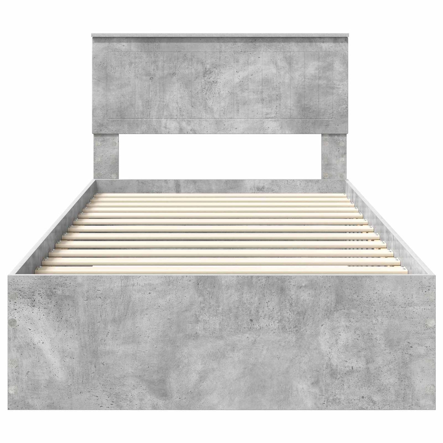 Bed Frame Concrete Grey 100 x 200 cm Engineered Wood